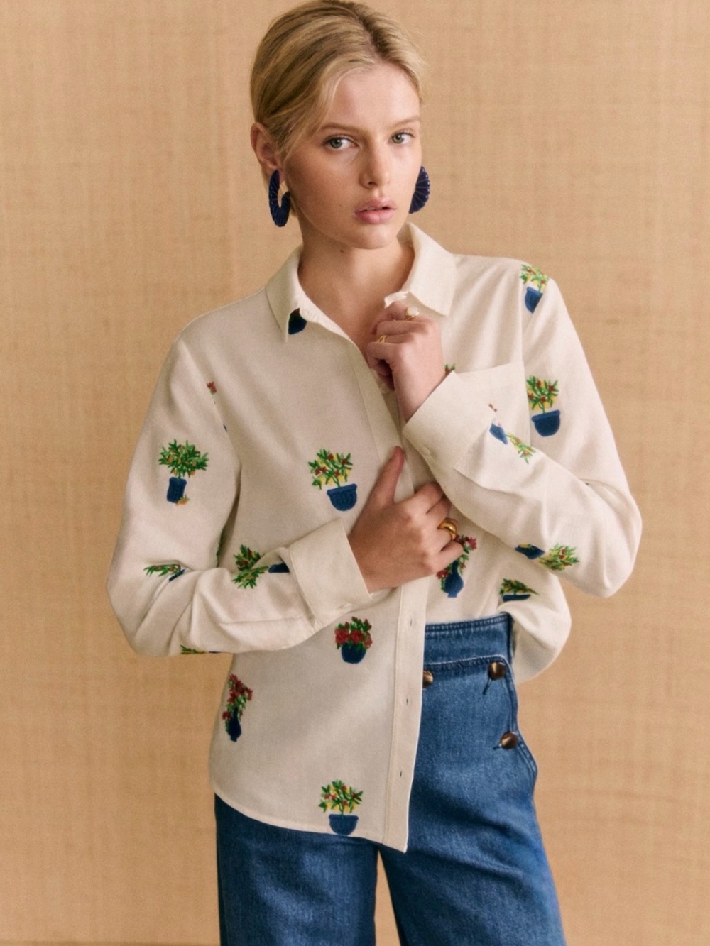 Sezane Tomboy Shirt - Sézane X Momonì Jardini - Size 12